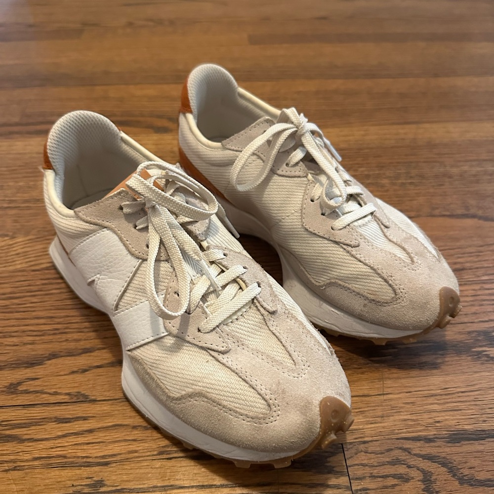 New Balance Women's Cream and Tan Athletic Sneakers